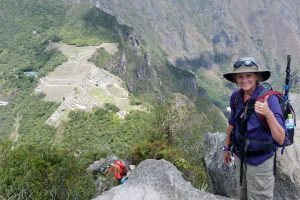 Alex Marcoux on Huayna (Wayna) Picchu a sacred site.