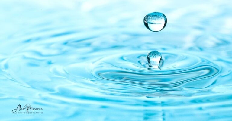 Hands blessing water with light, love, freedom and joy, awakening its sacred properties