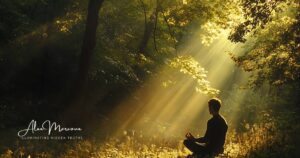 Person meditating inner peace transcending polarity spiritual awakening