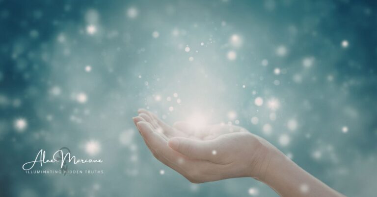 Glowing light orbs representing synchronicities and manifestation energy