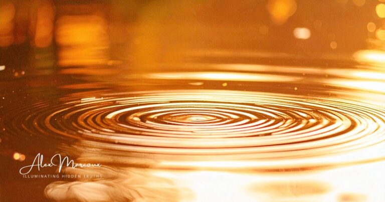 Golden light flowing like water, symbolizing abundance consciousness
