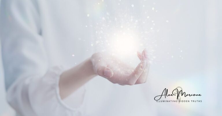 Hands releasing light, representing a conscious act of love